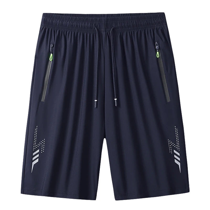 Men's Premium Quick-Dry Athletic Shorts | Elastic Waist, Secure Zipper Pocket & Stretch Fit