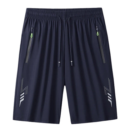 Men's Premium Quick-Dry Athletic Shorts | Elastic Waist, Secure Zipper Pocket & Stretch Fit