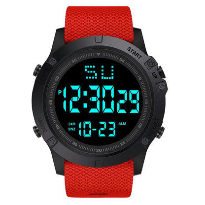 YIKAZE 55mm Digital Sports Watch | 50M Water Resistant, LED Backlight & Silicone Strap