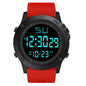 YIKAZE 55mm Digital Sports Watch | 50M Water Resistant, LED Backlight & Silicone Strap