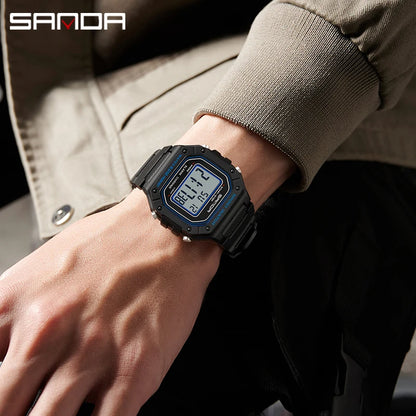 SANDA Premium Sport Watch | 5ATM, High-Impact Resin & Luminous Display