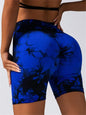 Women's Seamless High-Waist Yoga Shorts | Buttery-Soft Nylon Blend, Hip-Lifting & Tie-Dye Print