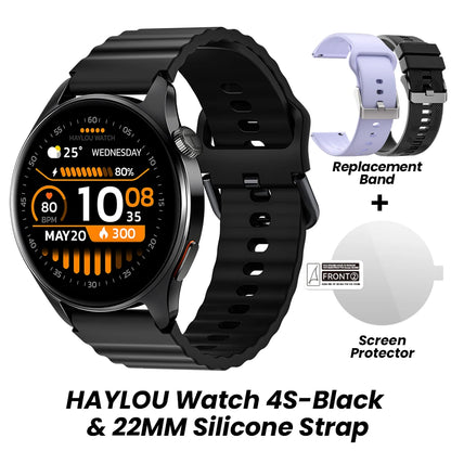 HAYLOU Watch 4S GPS Smartwatch - 1.43" AMOLED Display, 5-Satellite GPS, Bluetooth Calling, 18-Day Battery Life