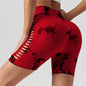 Women's Seamless High-Waist Yoga Shorts | Buttery-Soft Nylon Blend, Hip-Lifting & Tie-Dye Print