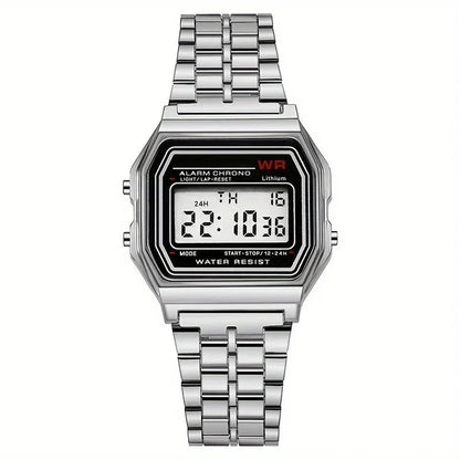 Wecin Fashion Wristwatch | Modern Asymmetric Shape, Glass Dial & LED Multifunction