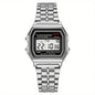 Wecin Fashion Wristwatch | Modern Asymmetric Shape, Glass Dial & LED Multifunction