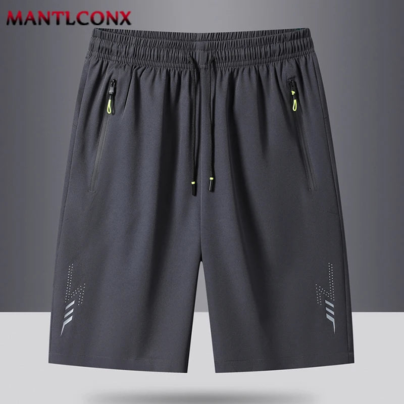 Men's Premium Quick-Dry Athletic Shorts | Elastic Waist, Secure Zipper Pocket & Stretch Fit