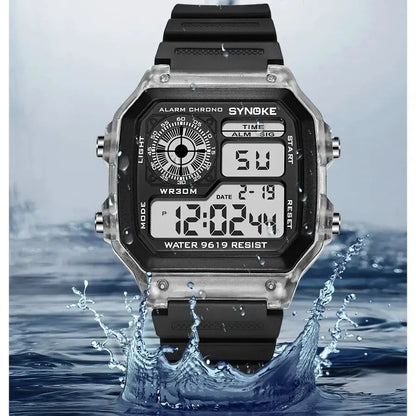 SYNOKE 9619 Digital Sports Watch | Ultra-Lightweight 42g, Shock-Resistant & Splash-Proof