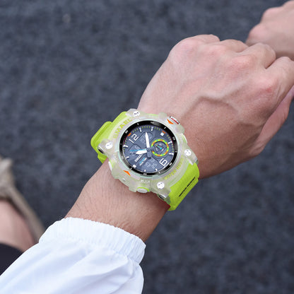 SMAEL 8007 Men's Military Sport Watch - Dual Time Display, LED Back Light, Alarm Stopwatch, Waterproof Wristwatch