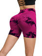 Women's Seamless High-Waist Yoga Shorts | Buttery-Soft Nylon Blend, Hip-Lifting & Tie-Dye Print