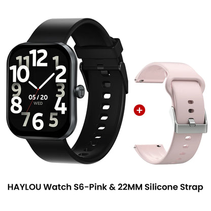 Haylou Watch S6 Smartwatch | 2.01" HD Display, Bluetooth Calling & 127 Sport Modes